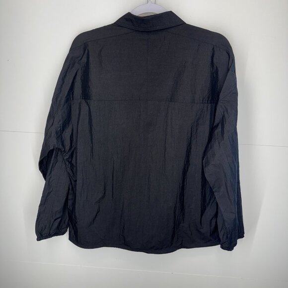 NWOT Athleta Lunar Shine Button Down Shirt in Black - Picture 2 of 11